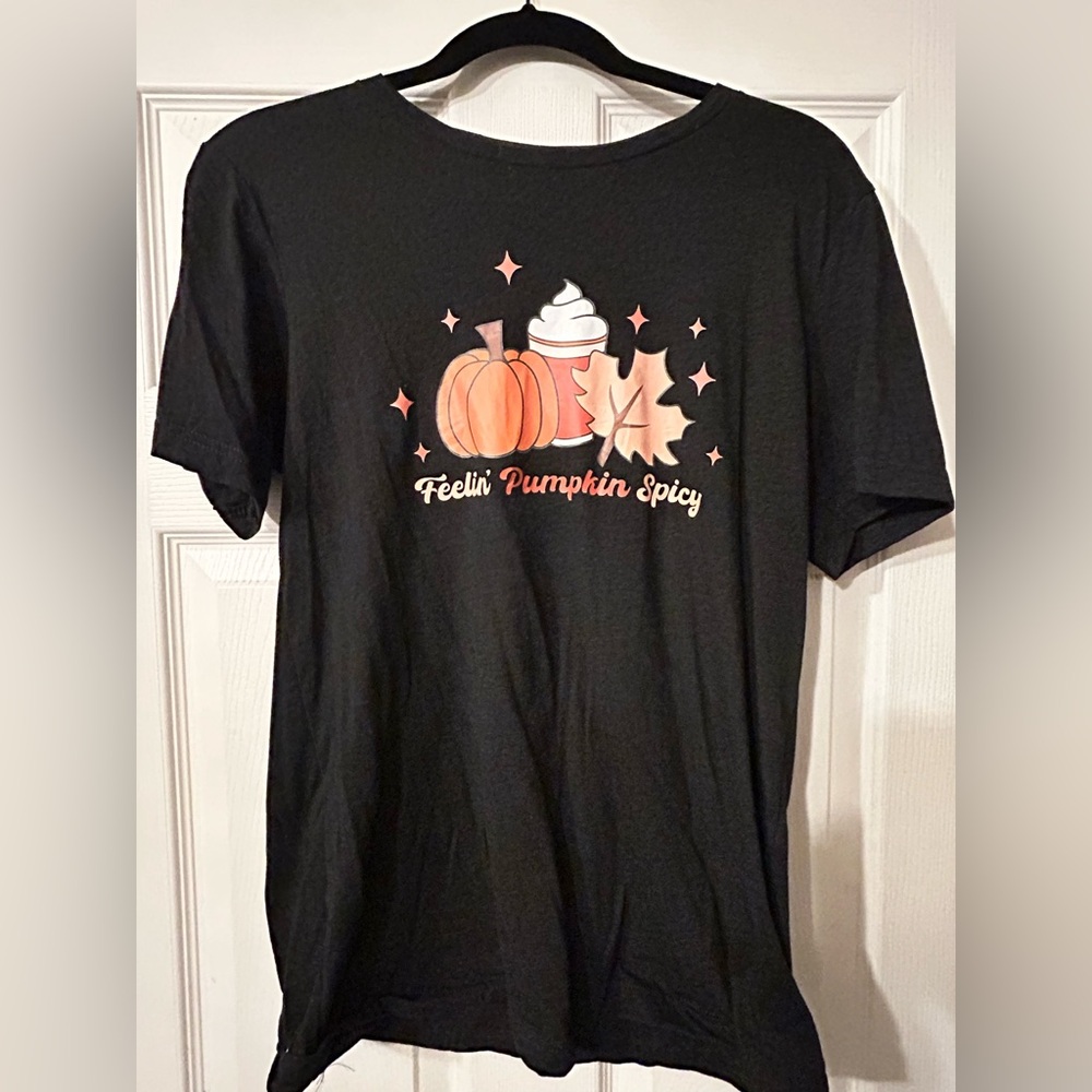 Constantly Varied Gear Black Tee with Pumpkin Spice Design